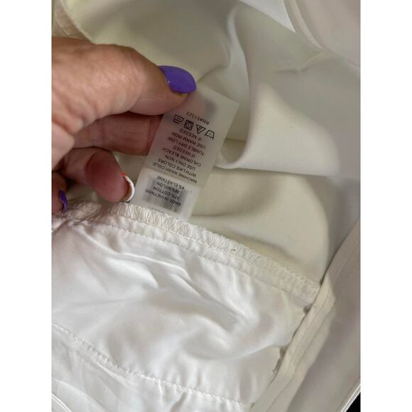 Vince Camuto pants slacks trousers chinos women's 14 white slash pockets work - Picture 9 of 16